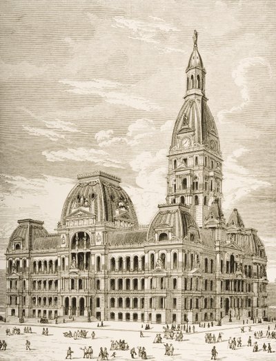 Das Rathaus, Chicago, ca. 1870, aus 