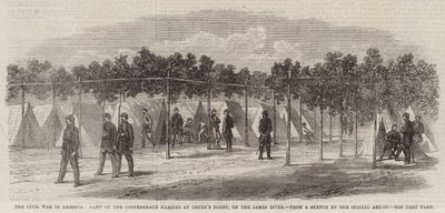 Der Bürgerkrieg in Amerika, Lager der konföderierten Marines bei Drury