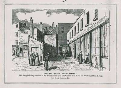 Die Kolonnade, Clare Market, London von English School