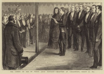 Die Volljährigkeit von Prinz Louis Napoleon, Empfang in Chislehurst von English School
