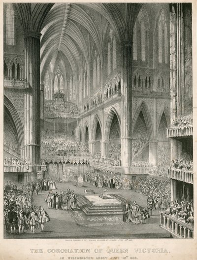Die Krönung von Königin Victoria in der Westminster Abbey, 28. Juni 1838 von English School