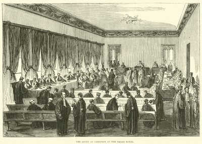 Der Kassationshof im Palais Royal, Mai 1871 von English School