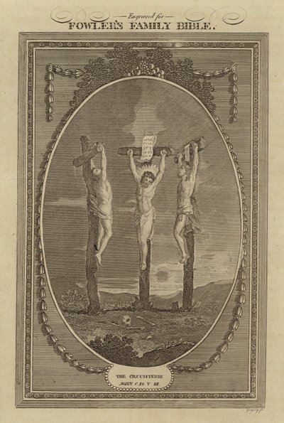 Die Kreuzigung, Johannes, Kapitel 19, Vers 18 von English School