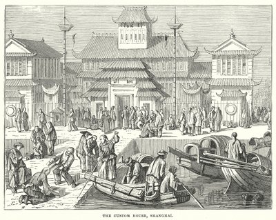 Das Zollhaus, Shanghai (Gravur) von English School