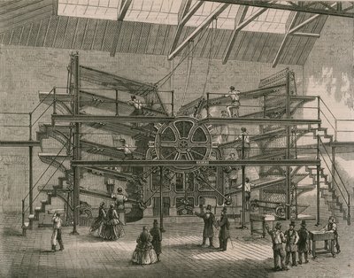 Die Zehn-Zuführungs-Druckmaschine des Daily Telegraph von English School