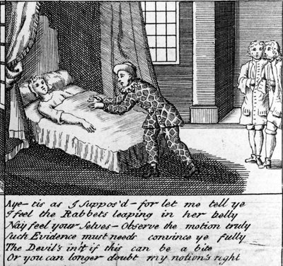 Der Doktor in den Wehen, oder der neue Whim Wham aus Guildford, ca. 1726 von English School