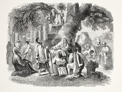 Die Druiden oder die Bekehrung der Briten zum Christentum durch Bran und seine Jünger von English School