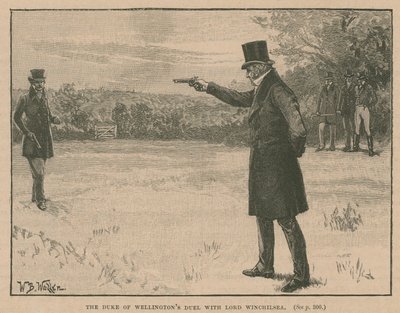 Das Duell des Herzogs von Wellington mit Lord Winchilsea von English School