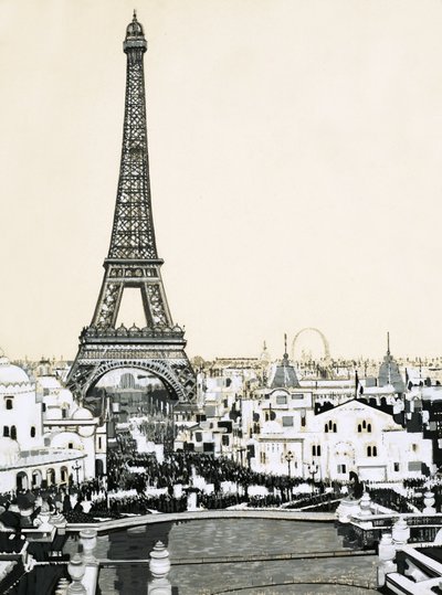 Der Eiffelturm dominiert die Pariser Skyline von English School