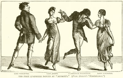 Der erste Quadrille-Tanz bei Almacks von English School