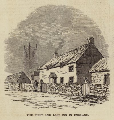 Das erste und letzte Gasthaus in England (Gravur) von English School