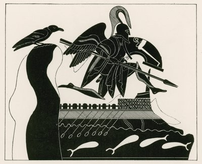 Der Geist von Patroklos (Gravur) von English School