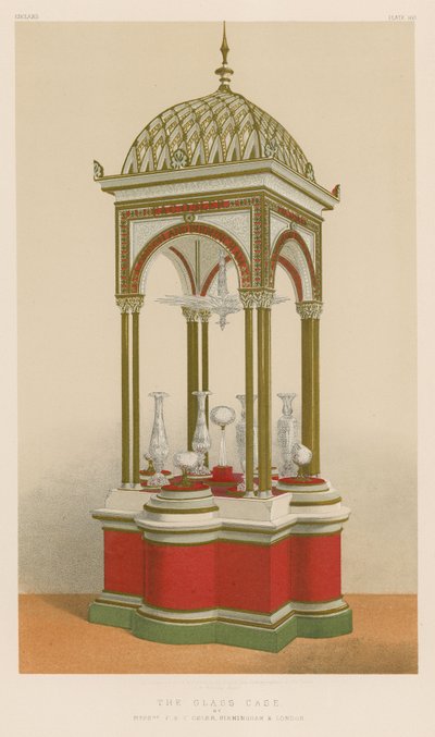 Die Glasvitrine von Messrs F. und C. Osler, Birmingham und London von English School