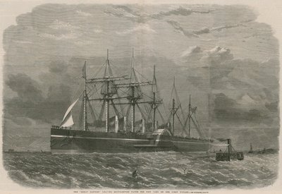 Die Great Eastern verlässt Southampton Water für ihre erste Reise nach New York von English School