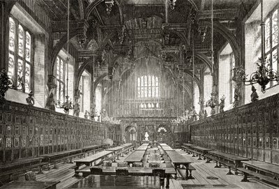 Die große Halle des Middle Temple, aus 