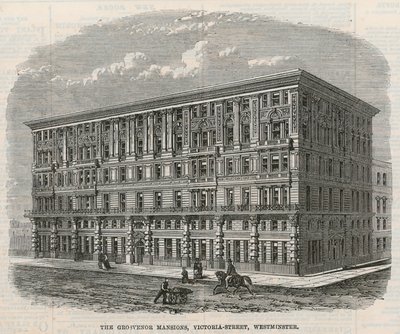 Die Grosvenor Mansions, Victoria Street, Westminster, London von English School
