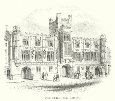 Das Guildhall, Bristol (Gravur) von English School