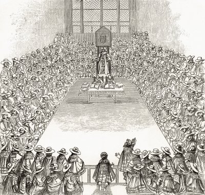 Das Unterhaus zur Zeit von James I., aus 