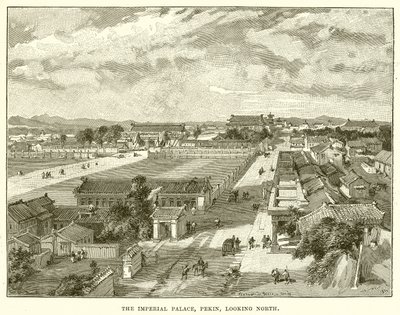 Der Kaiserpalast, Peking, Blick nach Norden von English School