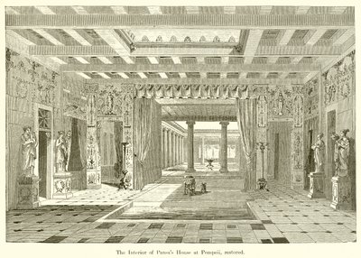 Das Innere des Hauses von Pansa in Pompeji, restauriert von English School