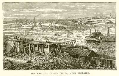 Die Kapunda-Kupferminen, nahe Adelaide von English School