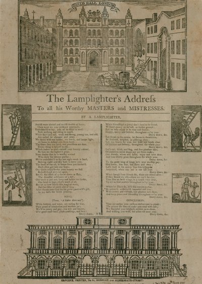 Die Ansprache des Lampenanzünders an alle seine würdigen Herren und Damen, von einem Lampenanzünder von English School