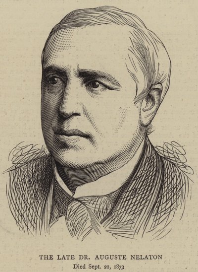 Der verstorbene Dr. Auguste Nelaton (Gravur) von English School