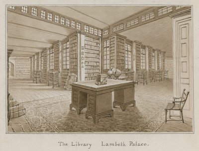 Die Bibliothek, Lambeth Palace, London von English School