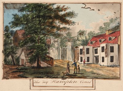 Das Löwentor und das Königswappen, ca. 1743 von English School