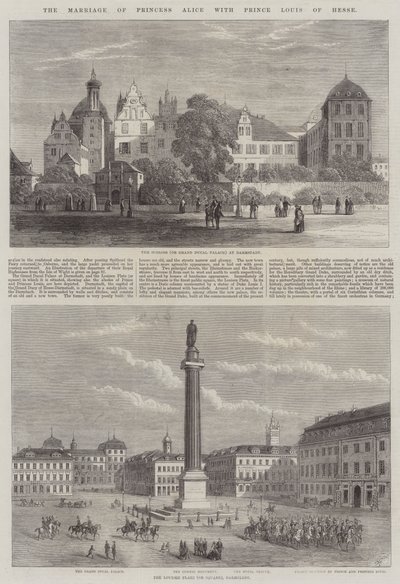 Die Hochzeit von Prinzessin Alice mit Prinz Ludwig von Hessen von English School