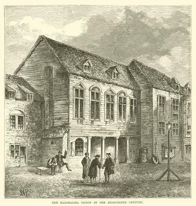 Das Marshalsea-Gefängnis im achtzehnten Jahrhundert von English School