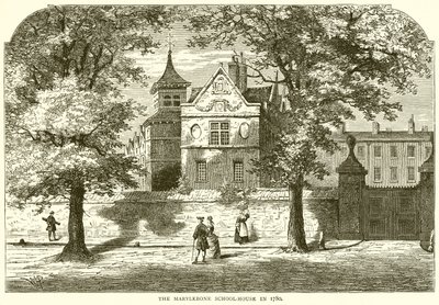 Die Marylebone Schule im Jahr 1780 von English School