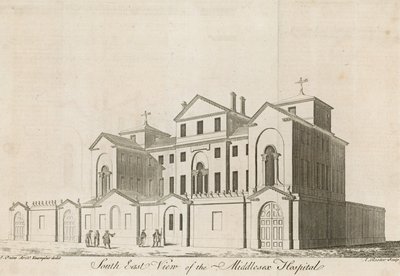 Das Middlesex Hospital, nahe der Oxford Street von English School
