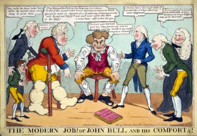 Der moderne Hiob! Oder John Bull und seine Tröstungen!, veröffentlicht 1816 von English School