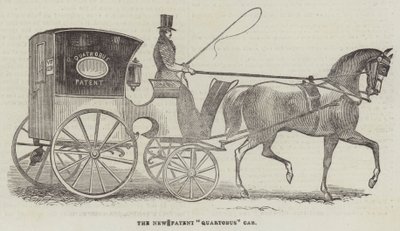 Das neue Patent "Quartobus" Taxi (Gravur) von English School