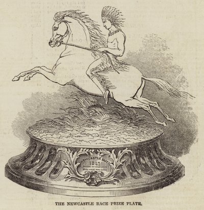 Der Newcastle-Rennpreis-Teller (Stich) von English School