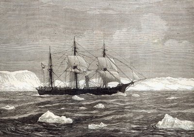 Die Nordpolexpedition: Die Alert hisst die Farben zu Ehren der höchsten Breite, die jemals von einem Schiff erreicht wurde, aus 