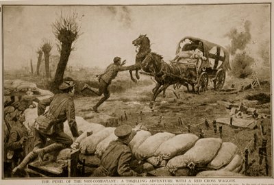 Die Gefahr des Nichtkombattanten, Ein aufregendes Abenteuer mit einem Rotkreuzwagen, 1914-19 von English School