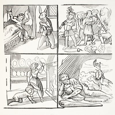 Die angenehme Geschichte von Jack Horner, Illustration aus Chap-books des achtzehnten Jahrhunderts von John Ashton, veröffentlicht 1882 von English School