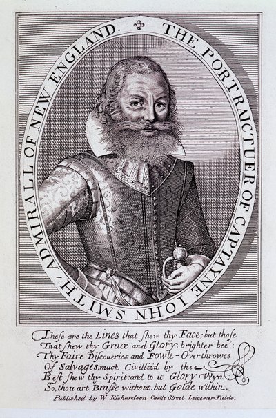 Porträt von Captain John Smith, Admiral von Neuengland von English School