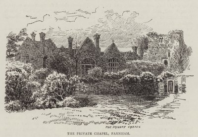 Die Privatkapelle, Farnham (Gravur) von English School