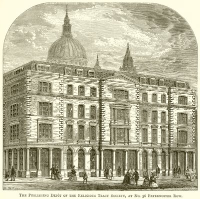 Das Verlagshaus der Religious Tract Society, Nr. 56 Paternoster Row von English School