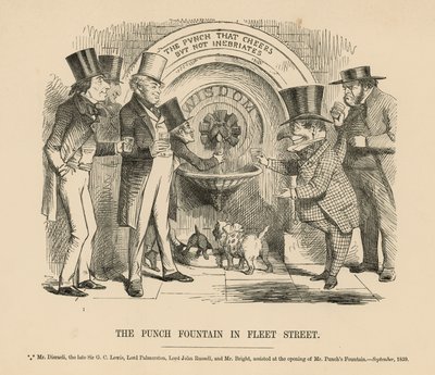 Der Punch-Brunnen in der Fleet Street von English School