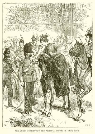 Die Königin verteilt die Victoria-Kreuze im Hyde Park von English School