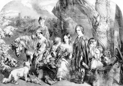 Die Königin und ihre Kinder im Windsor Great Park, aus der 