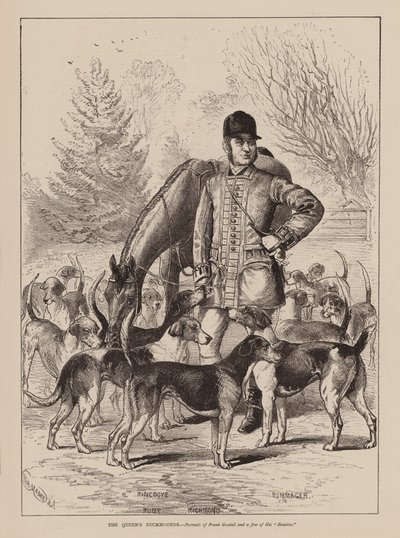 Die Jagdhunde der Königin, Porträts von Frank Goodall und einigen seiner "Schönheiten" von English School