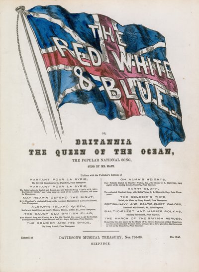 Das Rot, Blau und Weiß, oder Britannia die Königin des Ozeans von English School
