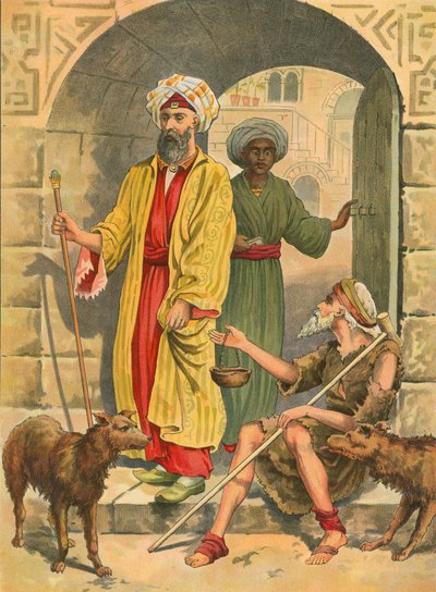 Der reiche Mann und Lazarus von English School