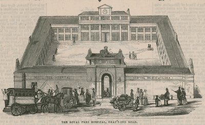 Das Royal Free Hospital, Grays Inn Road, London von English School