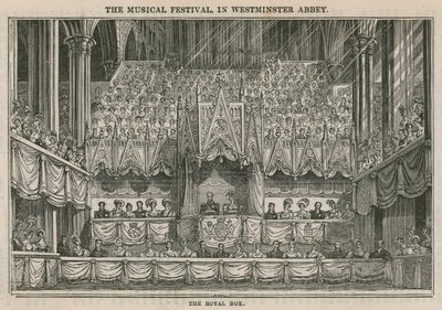 Das königliche Musikfestival in der Westminster Abbey: Die königliche Loge von English School